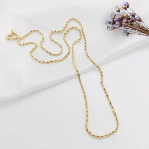 COLAR CORDINHA BANHADO A OURO 18K