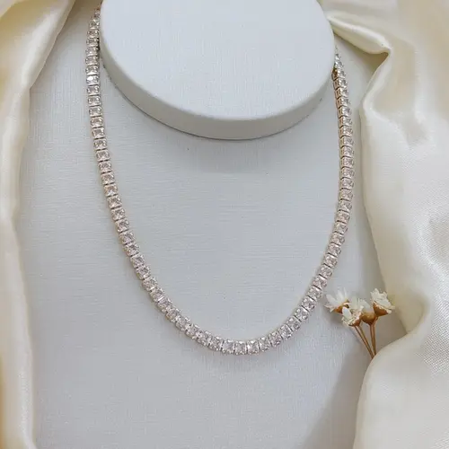 CHOKER RIVIERA ROSÉ BANHADA A OURO 18K