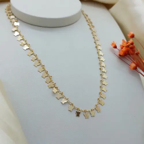 CHOKER BORBOLETA ENCANTADA BANHADA A OURO 18K