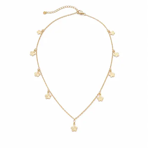 CHOKER JARDIM BRILHANTE BANHADA A OURO 18K