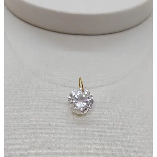 PINGENTE SOLITÁRIO ZIRCÔNIA BANHADO A OURO 18K