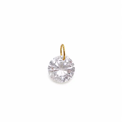 PINGENTE SOLITÁRIO ZIRCÔNIA BANHADO A OURO 18K