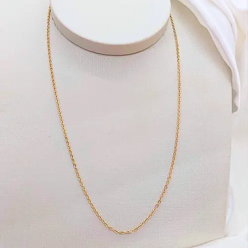 Corrente Masculina Elo Fino Banhada a Ouro 18k