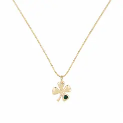 COLAR TREVO LEAF BANHADO A OURO 18K