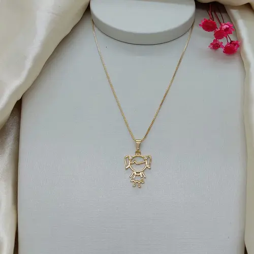COLAR GIRL BANHADO A OURO 18K