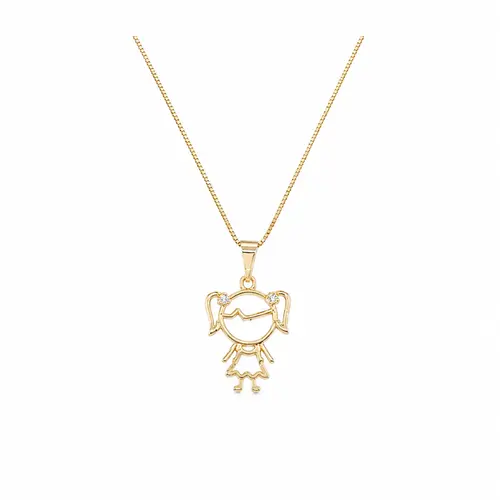 COLAR GIRL BANHADO A OURO 18K