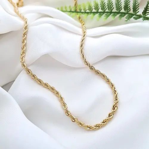 CORDÃO BAIANO CLÁSSICO 3MM BANHADA A OURO 18K