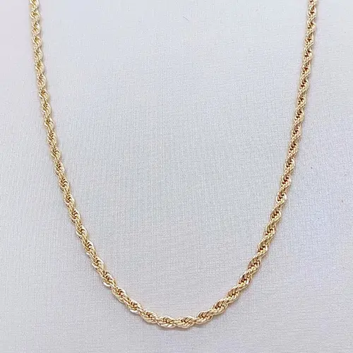 CORDÃO BAIANO CLÁSSICO 3MM BANHADA A OURO 18K
