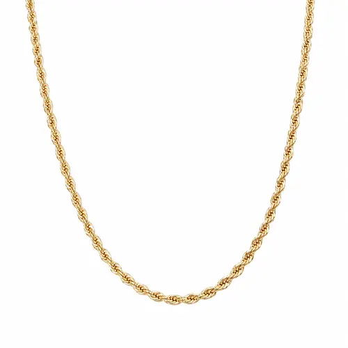 CORDÃO BAIANO CLÁSSICO 3MM BANHADA A OURO 18K
