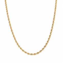 CORDÃO BAIANO CLÁSSICO 3MM BANHADA A OURO 18K