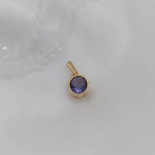 PINGENTE VIOLET GLOW BANHADO A OURO 18K