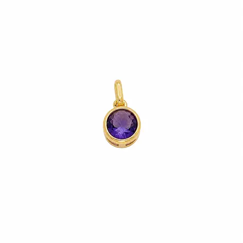 PINGENTE VIOLET GLOW BANHADO A OURO 18K