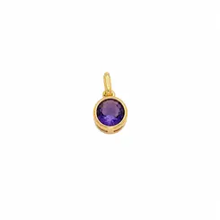 PINGENTE VIOLET GLOW BANHADO A OURO 18K
