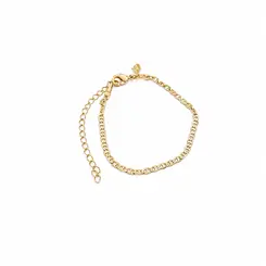 PULSEIRA INFANTIL ELO TRABALHADA BANHADA A OURO 18K