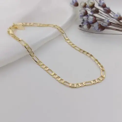 PULSEIRA ELO GRUMET BANHADA A OURO 18K