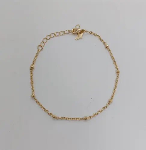 PULSEIRA PONTO DE OURO 14CM BANHADA OURO 18K