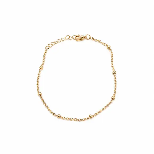 PULSEIRA PONTO DE OURO 14CM BANHADA OURO 18K