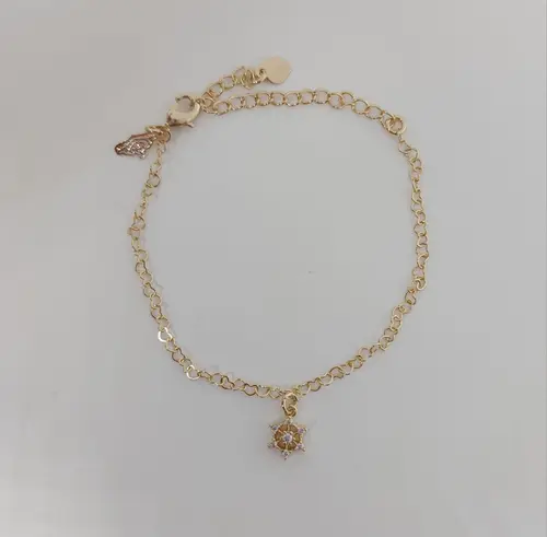 PULSEIRA LUNA CRYSTAL BANHADA A OURO 18K