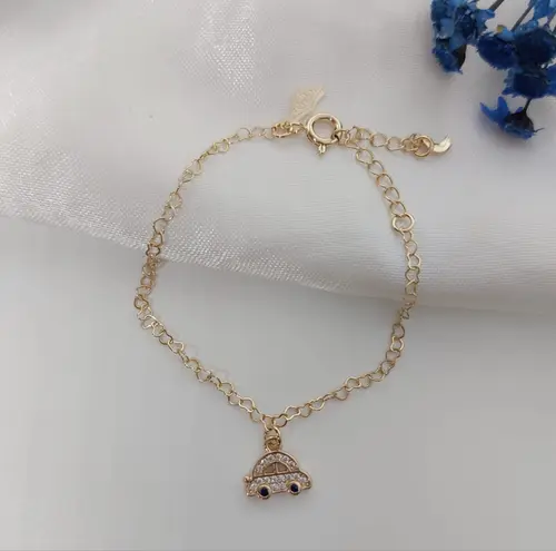 PULSEIRA LITTLE CAR GOLD BANHADA A OURO 18K