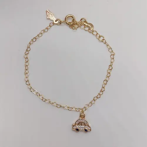 PULSEIRA LITTLE CAR GOLD BANHADA A OURO 18K