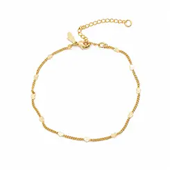 PULSEIRA DELICATA CORAÇÕES BANHADA A OURO 18K