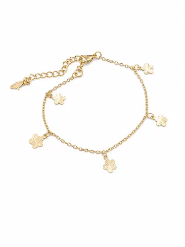 PULSEIRA DOURADO BOTÂMICO BANHADA A OURO 18K