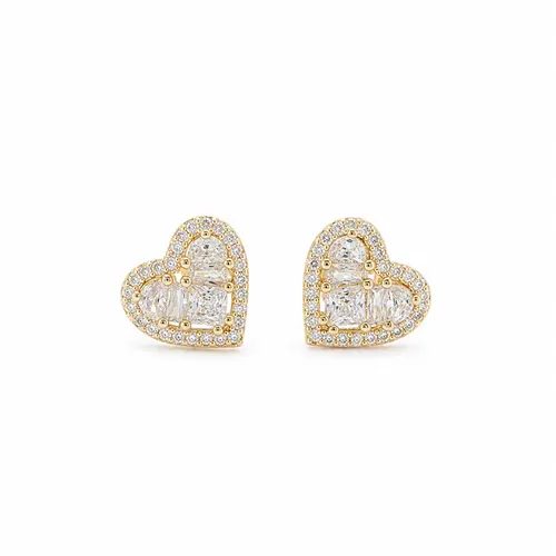 BRINCO ROMANCE CRAVEJADO BANHADO A OURO 18K