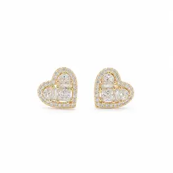 BRINCO ROMANCE CRAVEJADO BANHADO A OURO 18K
