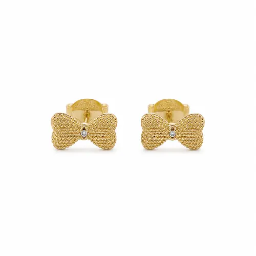 BRINCO LAÇO BELLA BANHADO A OURO 18K