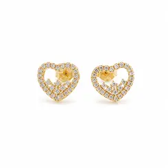 BRINCO DOCE ROMANCE BANHADO A OURO 18K