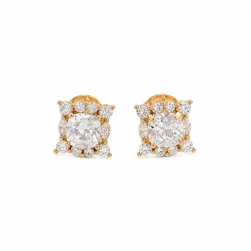 BRINCO ROYAL BLOOM BANHADO A OURO 18K