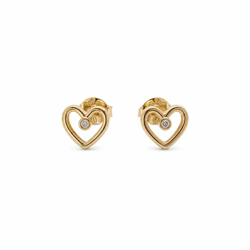 BRINCO CORAÇÃO BLOMM LUMIERE BANHADO A OURO 18K