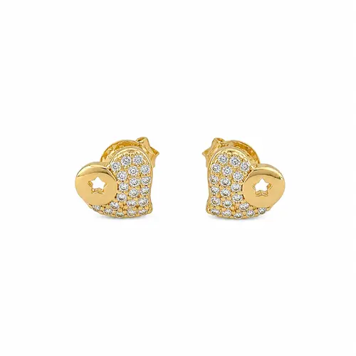 BRINCO CORAÇAO CELINE GOLD BANHADO A OURO 18K