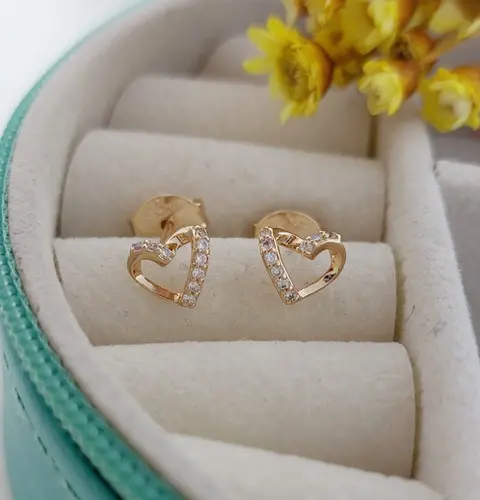 BRINCO CORAÇÃO SOFIA BANHADO A OURO 18K