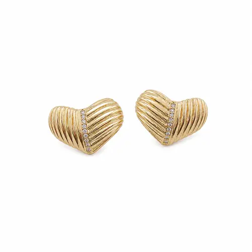 BRINCO INSPIRAÇÃO DE ROMANCE BANHADO A OURO 18K
