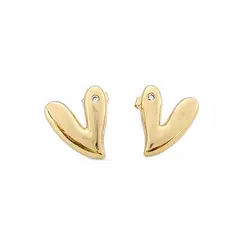 BRINCO CORAÇÃO ELORA BANHADO A OURO 18K