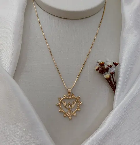 COLAR ESPIRITO DIVINO BANHADO A OURO 18K