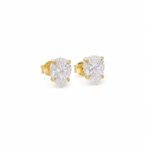 BRINCO PONTO DE BRILHO GOTA G BANHADO A OURO 18K