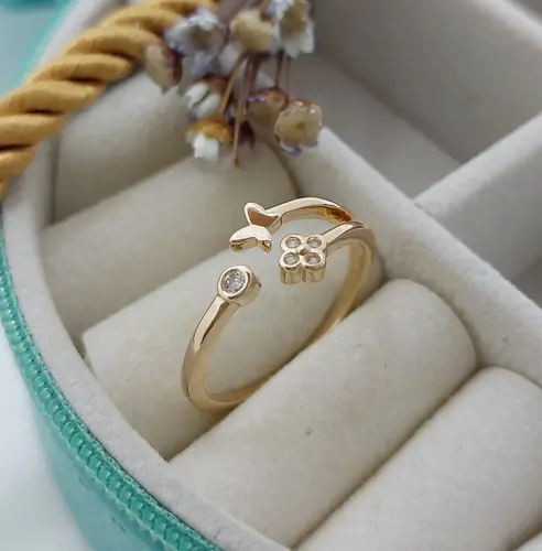 ANEL JARDIM ENCANTADO BANHADO A OURO 18K