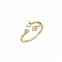 ANEL JARDIM ENCANTADO BANHADO A OURO 18K