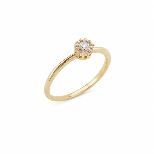 ANEL CHUVEIRO FLOR DE LUZ BANHADO A OURO 18K