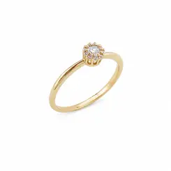ANEL CHUVEIRO FLOR DE LUZ BANHADO A OURO 18K