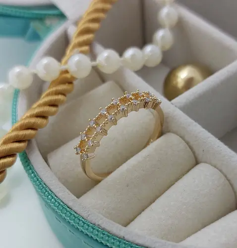 ANEL AURORA BANHADO A OURO 18K