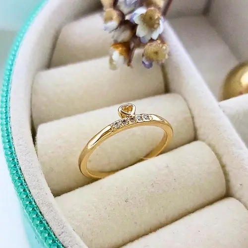 Anel Falange Amor Delicado Banhado a Ouro 18K