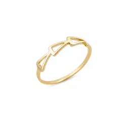 ANEL ESCUDO BANHADO A OURO 18K