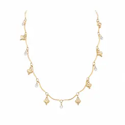 CHOKER CORAÇOES DE LUZ BANHADA A OURO 18K