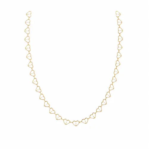 CHOKER CORAÇÕES INFINTY BANHADA A OURO 18K