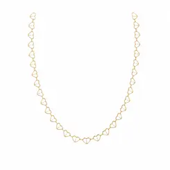 CHOKER CORAÇÕES INFINTY BANHADA A OURO 18K