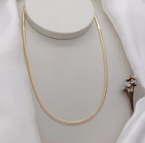 CHOKER URBAN FLAT BANHADA A OURO 18K