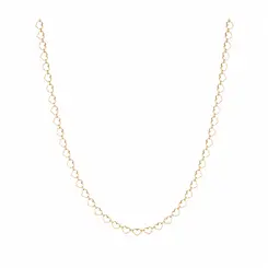 CHOKER ELOS DE CORAÇÃO BANHADA A OURO 18K